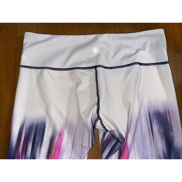 Lululemon Leggings Women 8 Wunder Under Mirage Deep Indigo Gym Yoga‎ - Picture 1 of 6